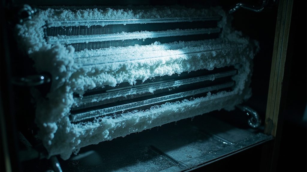 Iced Up Evaporator Coil in Austin TX 78704